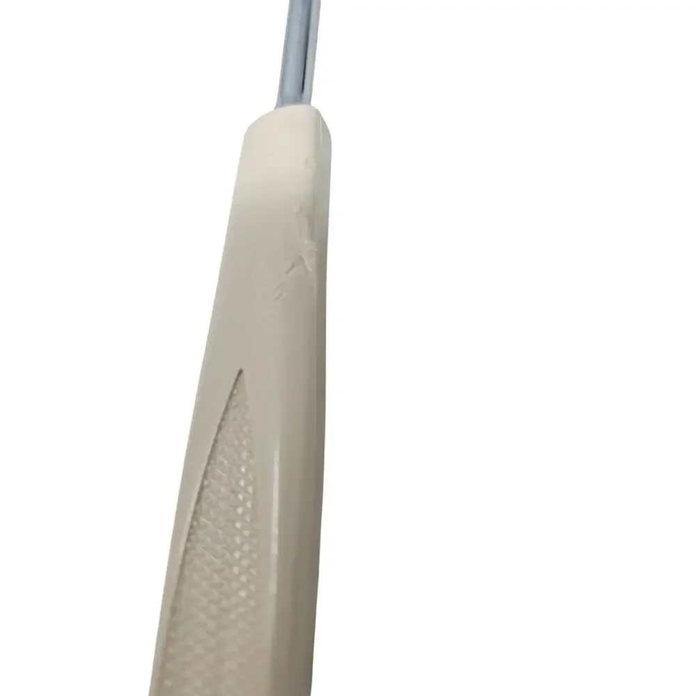 Vintage Ekco USA Slotted Spoon Stainless Steel Plastic Kitchen Utensil White